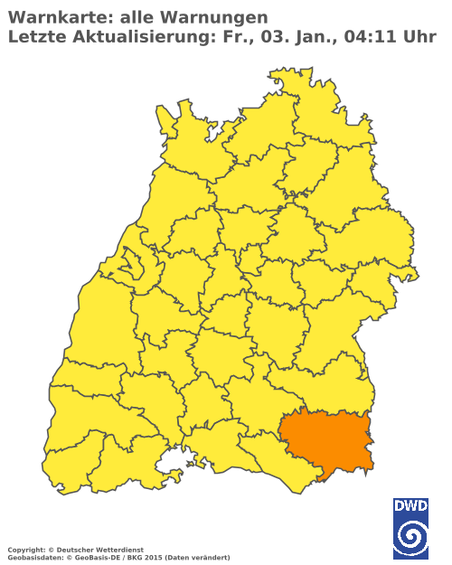 Aktuelle Wetterwarnungen für  Ludwigsburg