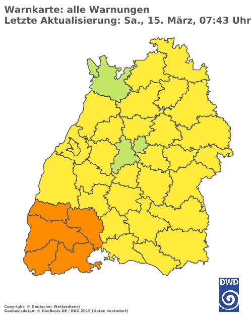 Aktuelle Wetterwarnungen für  Ludwigsburg