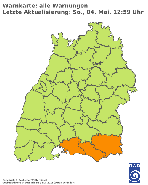 Aktuelle Wetterwarnungen für  Ludwigsburg