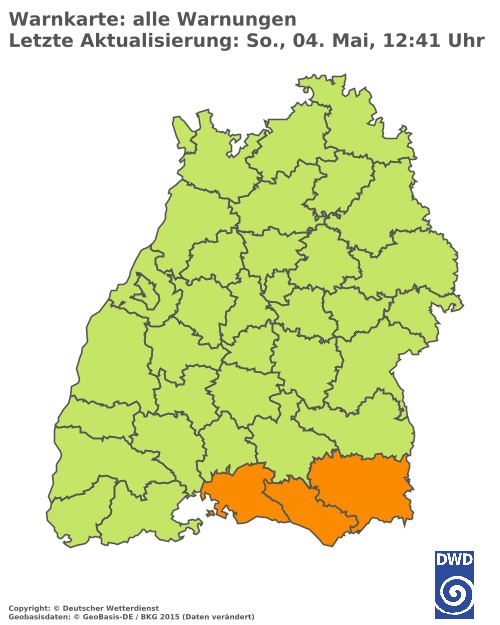 Aktuelle Wetterwarnungen für  Ludwigsburg