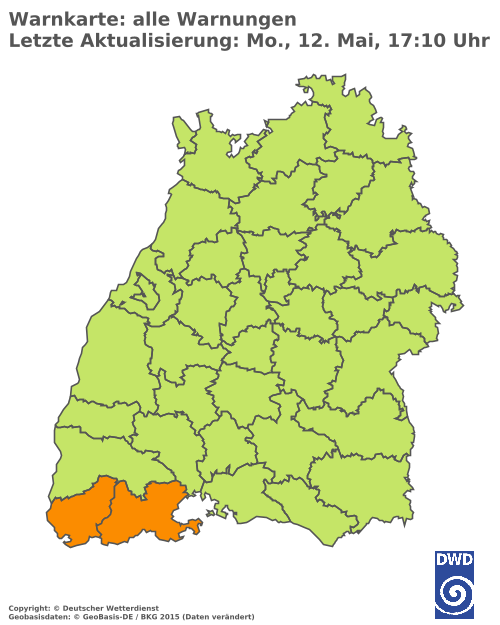 Aktuelle Wetterwarnungen für  Ludwigsburg