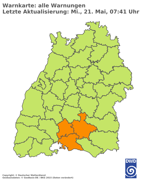 Aktuelle Wetterwarnungen für  Ludwigsburg
