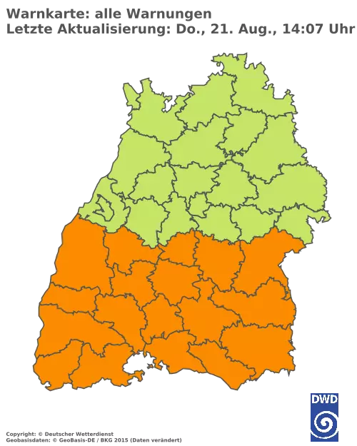 Aktuelle Wetterwarnungen für %region%