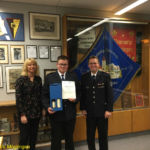 Beförderung Feuerwehrmann
v.l.n.r. Bürgermeisterin Rebecca Schwaderer, Benni Eberl, Kommandant Markus Giek